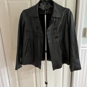 Kenar Black Leather Jacket Sz 6